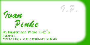 ivan pinke business card